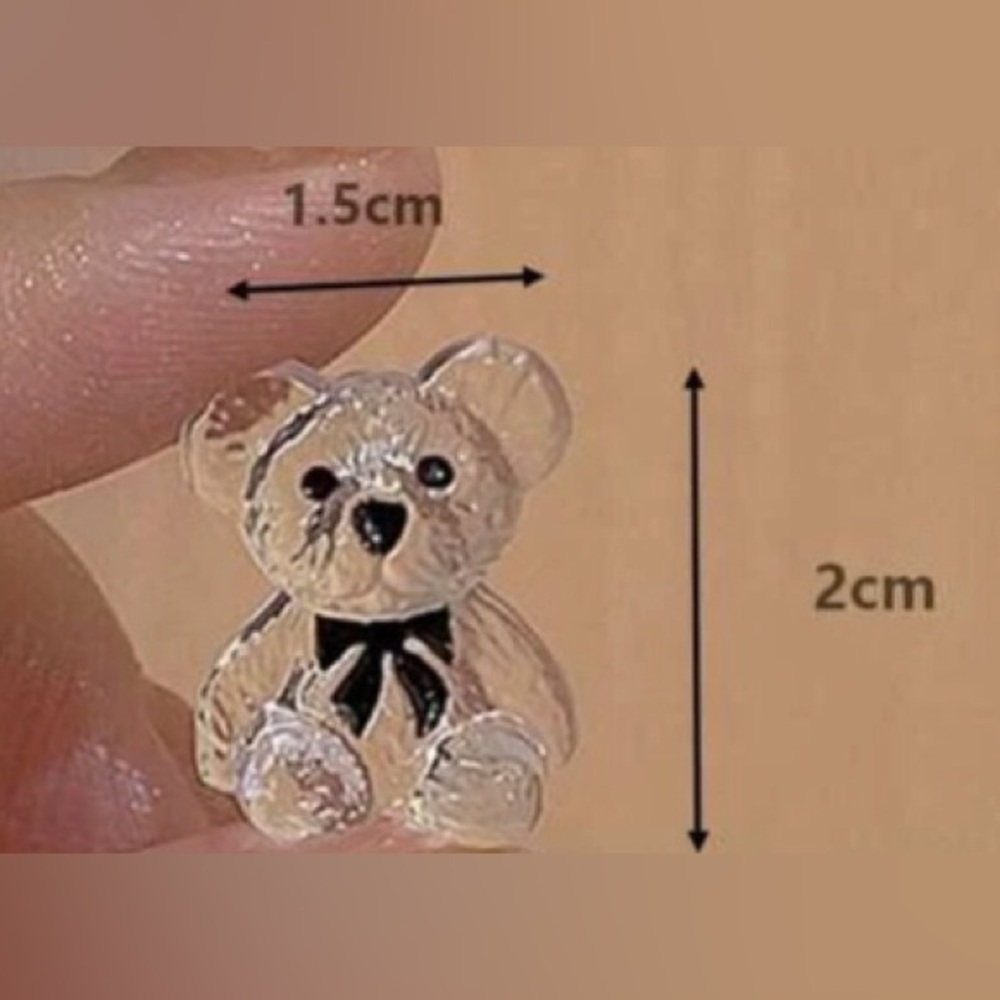 Crystal Clear Bear Earrings - Picture 3 of 3